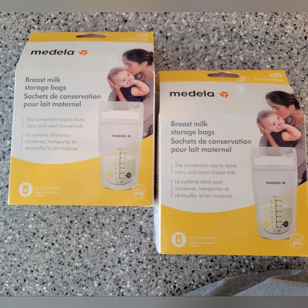 2 boxes MEDELA milk storage bags